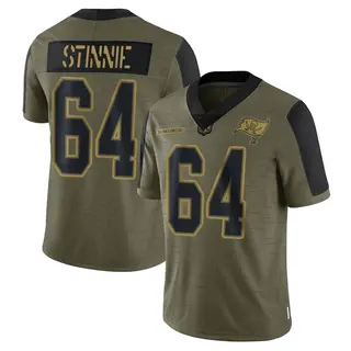 Tampa Bay Buccaneers Men's Aaron Stinnie Limited 2021 Salute To Service Jersey - Olive