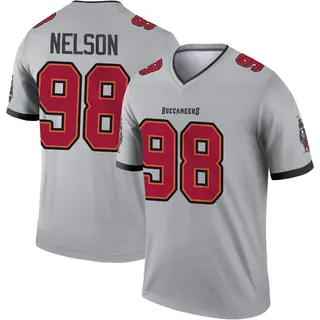 Tampa Bay Buccaneers Men's Anthony Nelson Legend Inverted Jersey - Gray