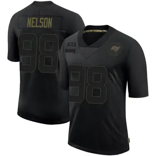 Tampa Bay Buccaneers Men's Anthony Nelson Limited 2020 Salute To Service Jersey - Black