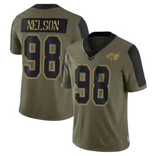 Tampa Bay Buccaneers Men's Anthony Nelson Limited 2021 Salute To Service Jersey - Olive