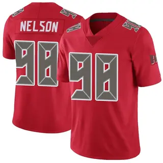 Tampa Bay Buccaneers Men's Anthony Nelson Limited Color Rush Jersey - Red