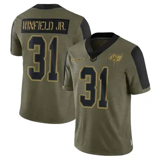 Tampa Bay Buccaneers Men's Antoine Winfield Jr. Limited 2021 Salute To Service Jersey - Olive