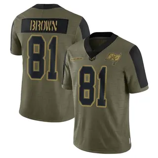 Tampa Bay Buccaneers Men's Antonio Brown Limited 2021 Salute To Service Jersey - Olive