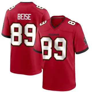 Tampa Bay Buccaneers Men's Ben Beise Game Team Color Jersey - Red
