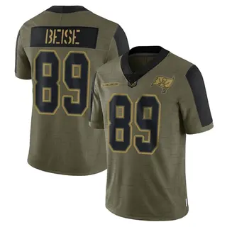 Tampa Bay Buccaneers Men's Ben Beise Limited 2021 Salute To Service Jersey - Olive