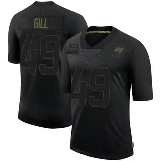 Tampa Bay Buccaneers Men's Cam Gill Limited 2020 Salute To Service Jersey - Black
