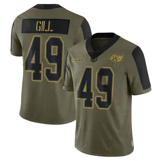 Tampa Bay Buccaneers Men's Cam Gill Limited 2021 Salute To Service Jersey - Olive