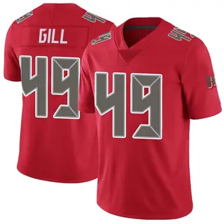 Tampa Bay Buccaneers Men's Cam Gill Limited Color Rush Jersey - Red