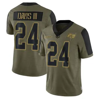 Tampa Bay Buccaneers Men's Carlton Davis III Limited 2021 Salute To Service Jersey - Olive