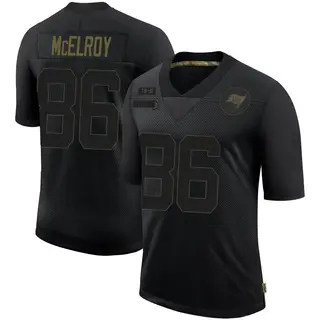 Tampa Bay Buccaneers Men's Codey McElroy Limited 2020 Salute To Service Jersey - Black