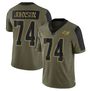 Tampa Bay Buccaneers Men's Fred Johnson Limited 2021 Salute To Service Jersey - Olive