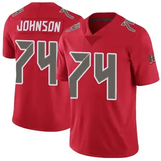 Tampa Bay Buccaneers Men's Fred Johnson Limited Color Rush Jersey - Red