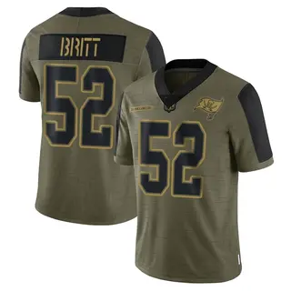Tampa Bay Buccaneers Men's K.J. Britt Limited 2021 Salute To Service Jersey - Olive