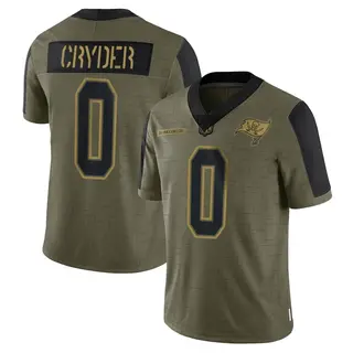 Tampa Bay Buccaneers Men's Keegan Cryder Limited 2021 Salute To Service Jersey - Olive