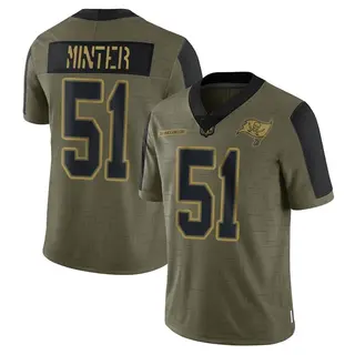 Tampa Bay Buccaneers Men's Kevin Minter Limited 2021 Salute To Service Jersey - Olive