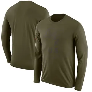 Tampa Bay Buccaneers Men's Legend 2018 Salute to Service Sideline Performance Long Sleeve T-Shirt - Olive