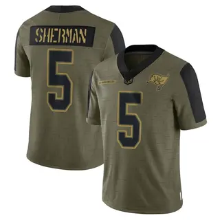 Tampa Bay Buccaneers Men's Richard Sherman Limited 2021 Salute To Service Jersey - Olive