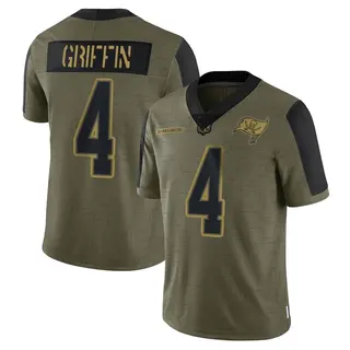 Tampa Bay Buccaneers Men's Ryan Griffin Limited 2021 Salute To Service Jersey - Olive