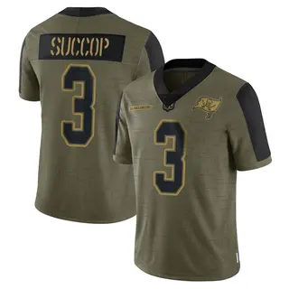 Tampa Bay Buccaneers Men's Ryan Succop Limited 2021 Salute To Service Jersey - Olive