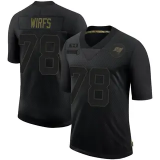 Tampa Bay Buccaneers Men's Tristan Wirfs Limited 2020 Salute To Service Jersey - Black