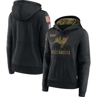 Tampa Bay Buccaneers Women's 2020 Salute to Service Performance Pullover Hoodie - Black