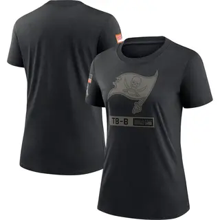 Tampa Bay Buccaneers Women's 2020 Salute To Service Performance T-Shirt - Black