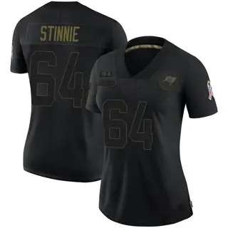 Tampa Bay Buccaneers Women's Aaron Stinnie Limited 2020 Salute To Service Jersey - Black