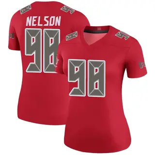 Tampa Bay Buccaneers Women's Anthony Nelson Legend Color Rush Jersey - Red