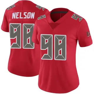 Tampa Bay Buccaneers Women's Anthony Nelson Limited Color Rush Jersey - Red