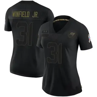 Tampa Bay Buccaneers Women's Antoine Winfield Jr. Limited 2020 Salute To Service Jersey - Black