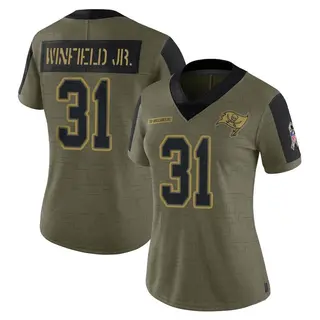 Tampa Bay Buccaneers Women's Antoine Winfield Jr. Limited 2021 Salute To Service Jersey - Olive