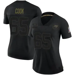 Tampa Bay Buccaneers Women's Dylan Cook Limited 2020 Salute To Service Jersey - Black