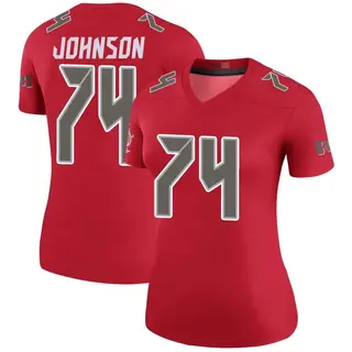 Tampa Bay Buccaneers Women's Fred Johnson Legend Color Rush Jersey - Red