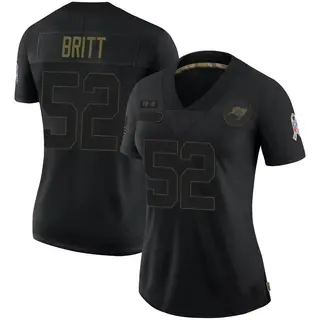 Tampa Bay Buccaneers Women's K.J. Britt Limited 2020 Salute To Service Jersey - Black