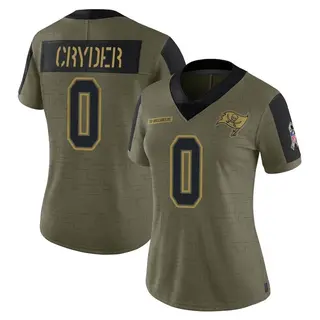 Tampa Bay Buccaneers Women's Keegan Cryder Limited 2021 Salute To Service Jersey - Olive