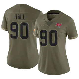 Tampa Bay Buccaneers Women's Logan Hall Limited 2022 Salute To Service Jersey - Olive