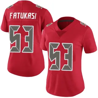 Tampa Bay Buccaneers Women's Olakunle Fatukasi Limited Team Color Vapor Untouchable Jersey - Red