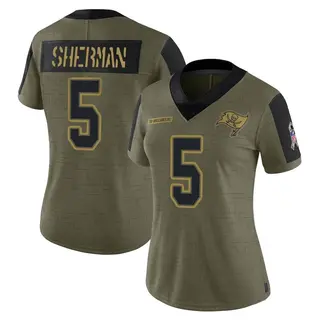 Tampa Bay Buccaneers Women's Richard Sherman Limited 2021 Salute To Service Jersey - Olive