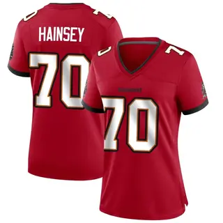 Tampa Bay Buccaneers Women's Robert Hainsey Game Team Color Jersey - Red