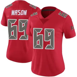 Tampa Bay Buccaneers Women's Shaq Mason Limited Color Rush Jersey - Red