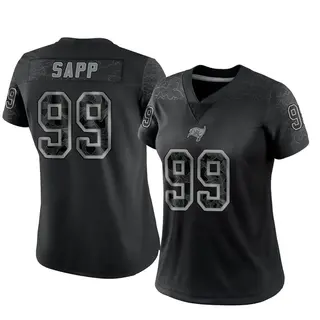 Tampa Bay Buccaneers Women's Warren Sapp Limited Reflective Jersey - Black