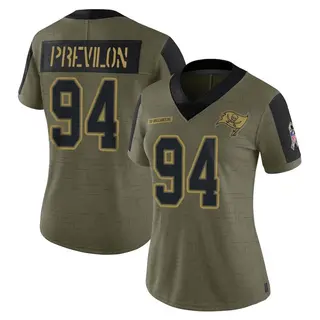 Tampa Bay Buccaneers Women's Willington Previlon Limited 2021 Salute To Service Jersey - Olive