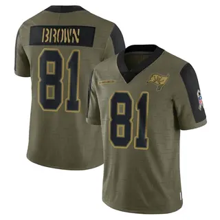 Tampa Bay Buccaneers Youth Antonio Brown Limited 2021 Salute To Service Jersey - Olive