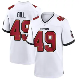 Tampa Bay Buccaneers Youth Cam Gill Game Jersey - White