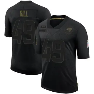 Tampa Bay Buccaneers Youth Cam Gill Limited 2020 Salute To Service Jersey - Black