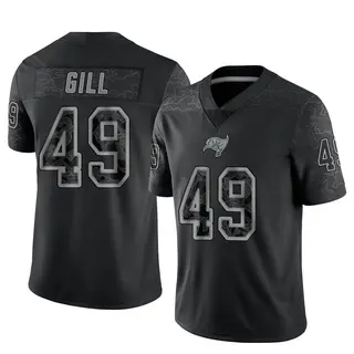 Tampa Bay Buccaneers Youth Cam Gill Limited Reflective Jersey - Black