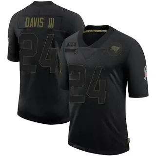 Tampa Bay Buccaneers Youth Carlton Davis III Limited 2020 Salute To Service Jersey - Black