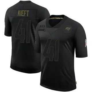 Tampa Bay Buccaneers Youth Ko Kieft Limited 2020 Salute To Service Jersey - Black