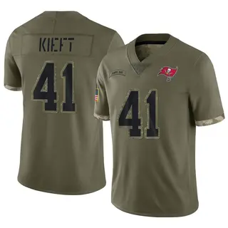 Tampa Bay Buccaneers Youth Ko Kieft Limited 2022 Salute To Service Jersey - Olive