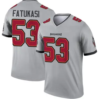 Tampa Bay Buccaneers Youth Olakunle Fatukasi Legend Inverted Jersey - Gray
